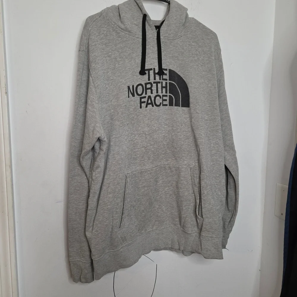 The‎ North Face Mens Heather Grey Half Dome Pullover Hoodie XL Regular Logo
